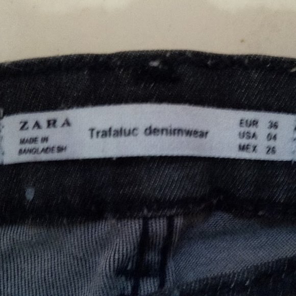 ZARA Black Speckled Skinny Jeans Size 4 - Picture 4 of 5